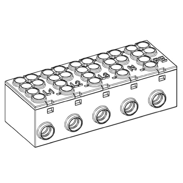 Striebel & John ZKH5 Hauptleitungsklemme 5 polig 2x25mm2 /1x16mm2 2CPX054070R9999