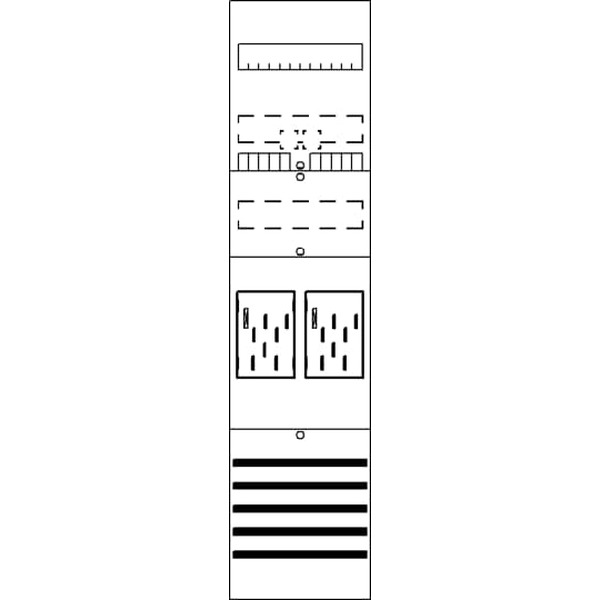 Striebel & John BF17B2 Zählerfeld 7RE 2Z vorverdrahtet mit BKE-I 2CPX054075R9999