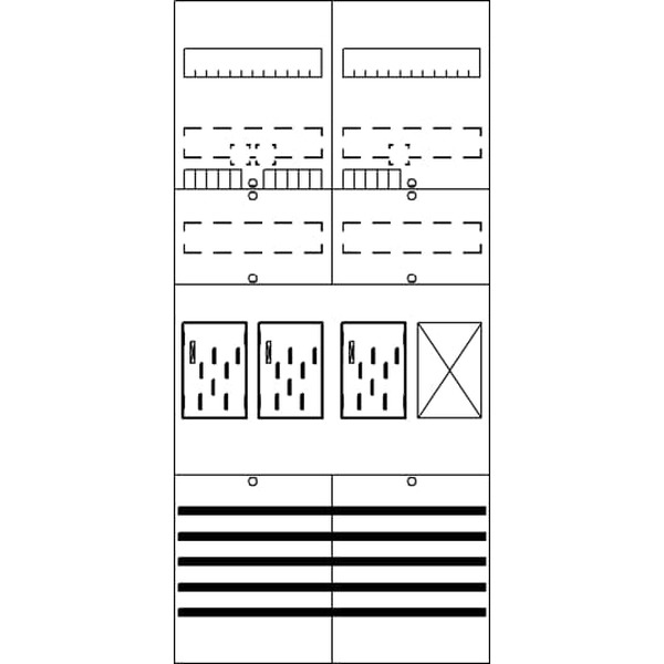 Striebel & John BF27B31 Zählerfeld 7RE 3Z1R vorverdrahtet mit BKE-I 2CPX054077R9999