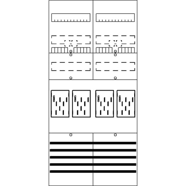 Striebel & John BF27B4 Zählerfeld 7RE 4Z vorverdrahtet mit BKE-I 2CPX054078R9999