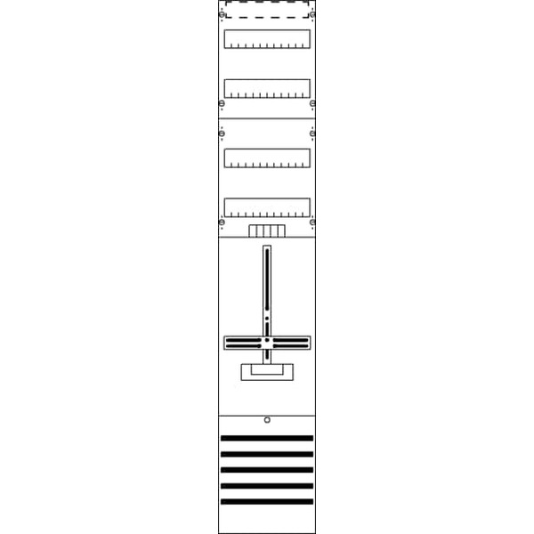 Striebel & John DF19B1V Zählerfeld 9RE 1Z+2RE vorverdrahtet mit Zählerkreuz 2CPX054086R9999