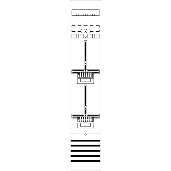 Striebel & John DF19P2 Zählerfeld 9RE 2Z vorverdrahtet mit Zählerkreuz 2CPX054098R9999