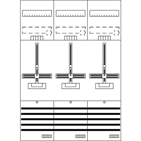 Striebel & John DF37G3 Zählerfeld 7RE 3Z vorverdrahtet mit Zählerkreuz 2CPX054111R9999