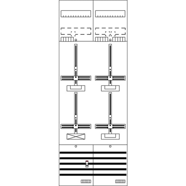Striebel & John DF29G3B Zählerfeld 9RE 3Z1S vorverdrahtet mit Zählerkreuz 2CPX054116R9999