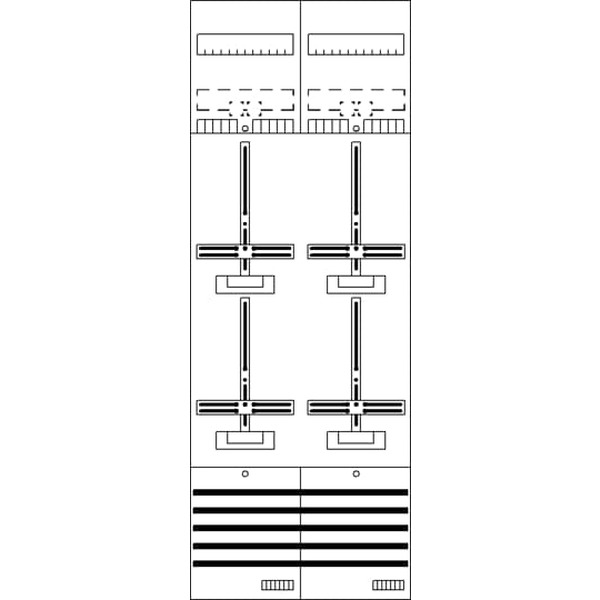 Striebel & John DF29G4 Zählerfeld 9RE 4Z vorverdrahtet mit Zählerkreuz 2CPX054117R9999