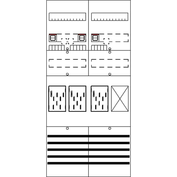 Striebel & John BF27T31 Zählerfeld 7RE 3Z1R vorverdrahtet mit BKE-I 2CPX054128R9999