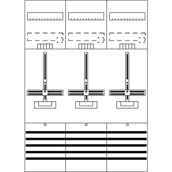 Striebel & John DF37C3 Zählerfeld 7RE 3Z vorverdrahtet mit Zählerkreuz 2CPX054151R9999