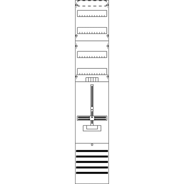 Striebel & John DF19C1V Zählerfeld 9RE 1Z+2RE vorverdrahtet mit Zählerkreuz 2CPX054154R9999