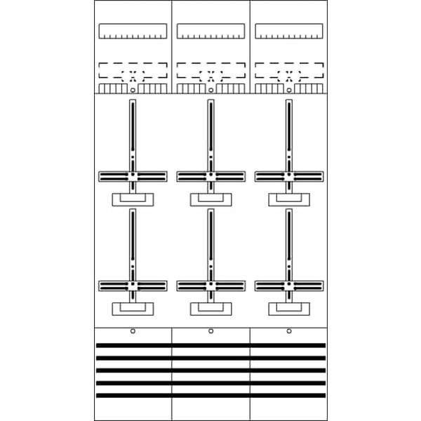 Striebel & John DF39C6 Zählerfeld 9RE 6Z vorverdrahtet mit Zählerkreuz 2CPX054158R9999