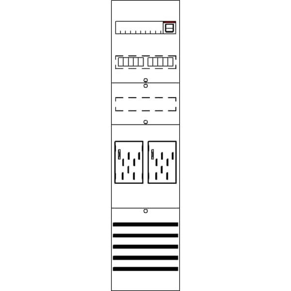 Striebel & John BF17A2XAM Zählerfeld 7RE 2ZM vorverdrahtet mit BKE-I 2CPX054168R9999