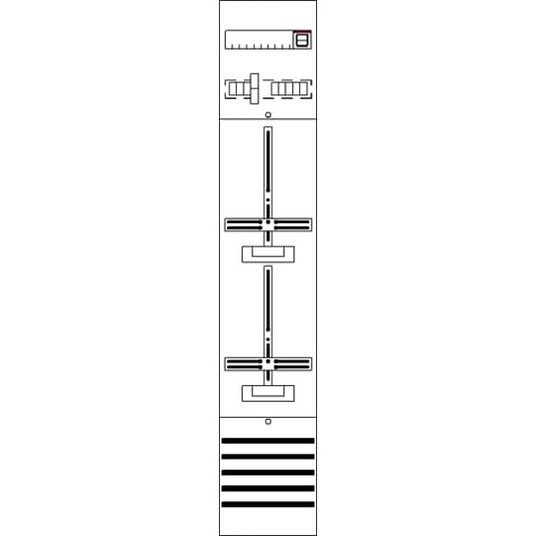 Striebel & John DF19A2M Zählerfeld 9RE 2ZM vorverdrahtet mit Zählerkreuz 2CPX054182R9999