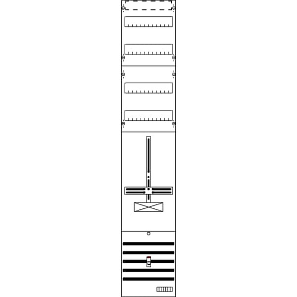 Striebel & John DF19AAV Zählerfeld 9RE 1S+2RE vorverdrahtet mit Zählerkreuz 2CPX054183R9999