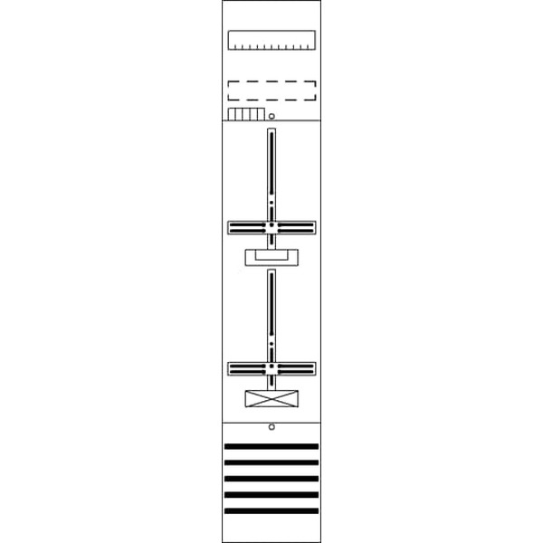 Striebel & John DF19A1XXB Zählerfeld 9RE 1Z vorverd. mit Zählerkreuz 16mm² 2CPX054186R9999