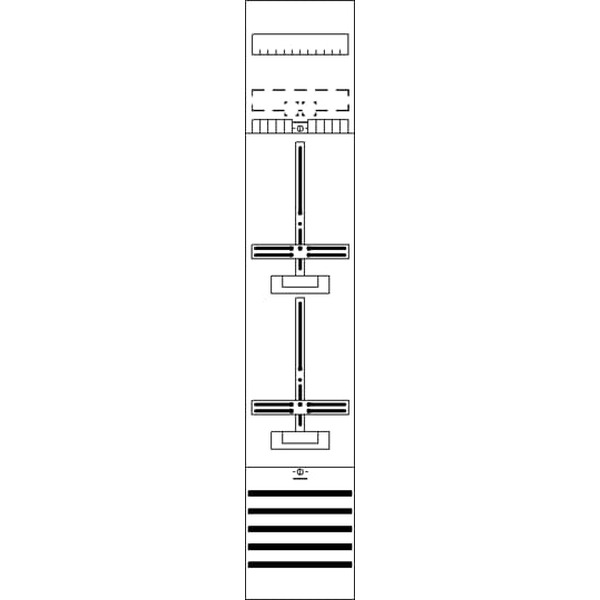 Striebel & John DF19A2XS Zählerfeld 9RE 2Cu vorverdrahtet mit Zählerkreuz 2CPX054188R9999