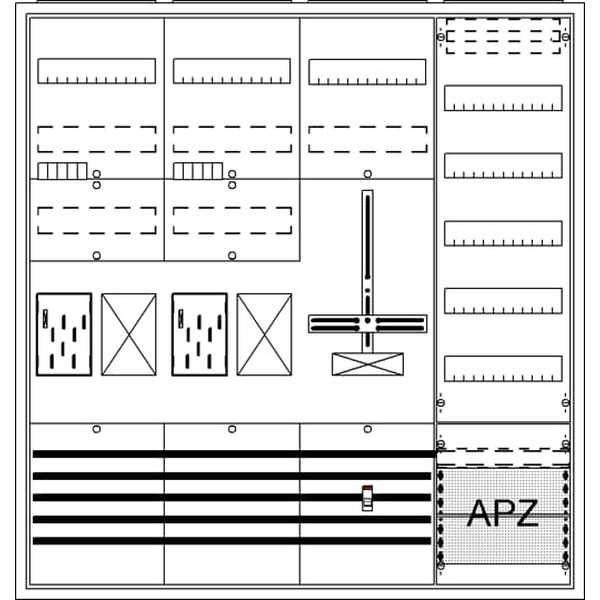 Striebel & John BA47BH Komplettschrank AP BKE-I A47 2Z2R1S1V5A2 2CPX054217R9999