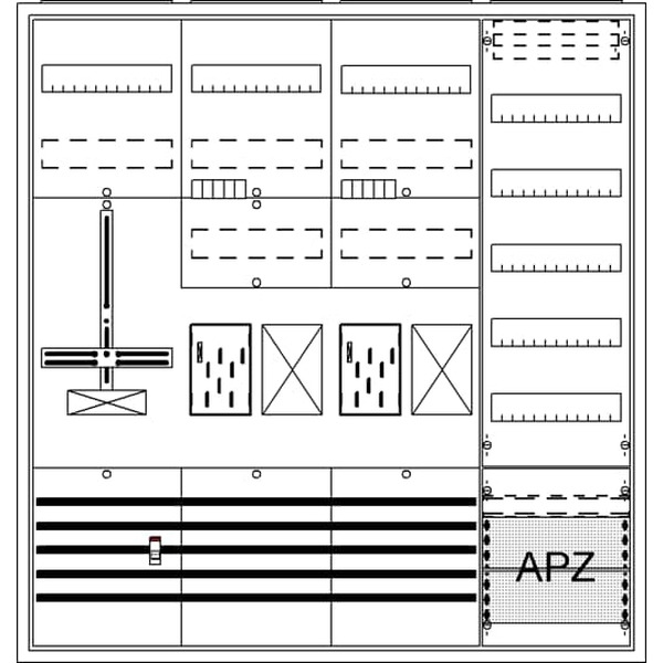 Striebel & John BA47FH Komplettschrank AP BKE-I A47 2Z2R1S1V5A2 2CPX054224R9999