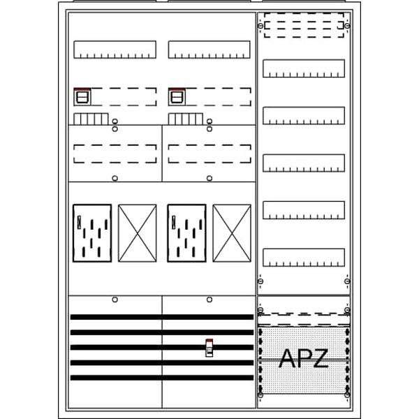 Striebel & John BA37TG Komplettschrank AP BKE-I A37 2Z2R1V5A2 2CPX054241R9999