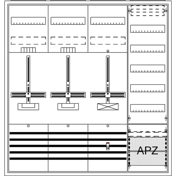 Striebel & John DA47BH Komplettschrank AP Dreipunkt A47 2Z1S1V5A2 2CPX054258R9999