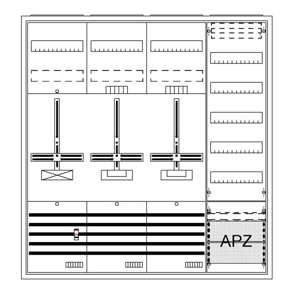 Striebel & John DA47GH Komplettschrank AP Dreipunkt A47 2Z1S1V5A2 2CPX054274R9999