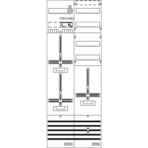 Striebel & John DF29S03 Zählerfeld 9RE 2Z1S+V2 vorverdrahtet mit Zählerkreuz 2CPX054426R9999