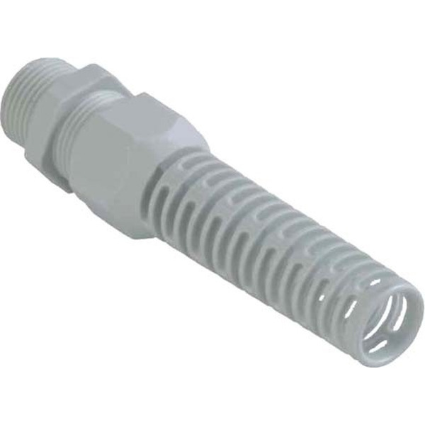 Kaiser 1576.20.1.12 Kabelverschraubung Syntec Kst. M20x1.5 Kabel Ø 5.5-12.0mm (UL 9.5-12.0mm) hellgrau RAL7035 mit Knickschutz 50 Stück