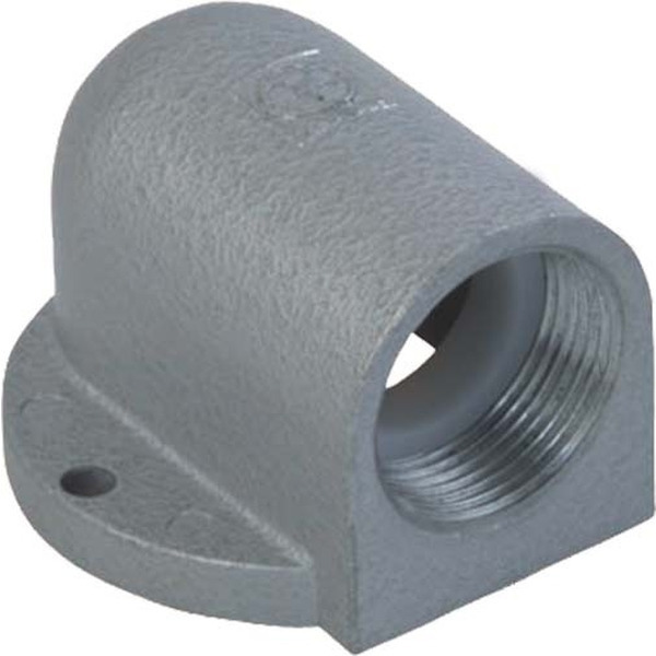 Kaiser 5529.10 Flanschwinkel 90° Zinkdruckguss Pg29 hammerschlaglack. grau BxHxT=76x66x50mm 10 Stück