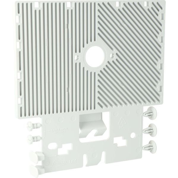 Kaiser AT2244 Steckbar Zubehör Universal Montageplatte zur Click-Montage an Kabelrinnen 80x120x7 mm lichtgrau 8 Stück