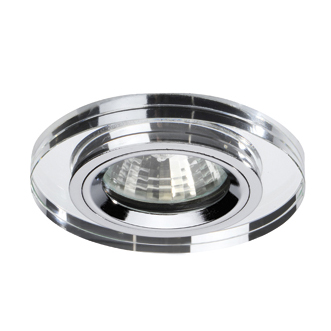 Brumberg 0282.00 Einbaudownlight GX5,3/ max. 50W rund starr chrom/Glas IP20