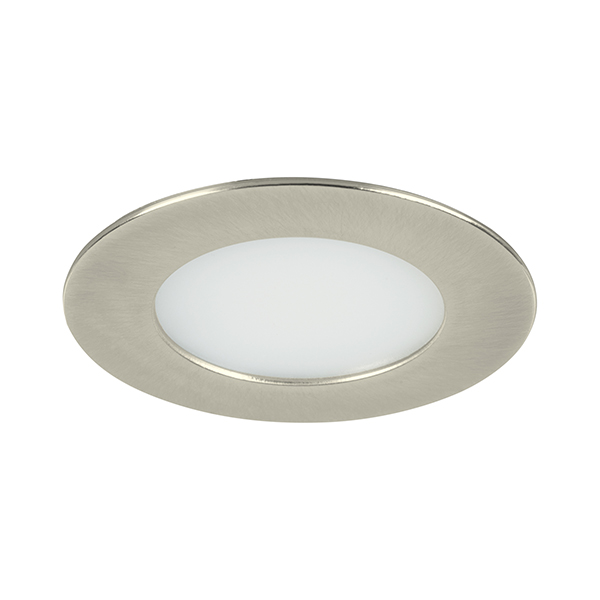 Brumberg 12109153 LED-Einbaudownlight 12V DC 3,4W 60° 2900K rund starr nickel matt IP44