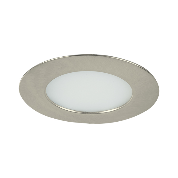 Brumberg 12129153 LED-Einbaudownlight 12V DC 7,5W 60° 2900K rund starr nickel matt IP44