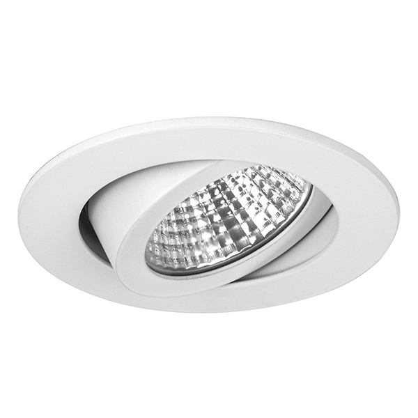 Brumberg 12261073 LED-Einbaustrahler 350 mA 7W 38° 2700K rund schwenkbar weiss IP20