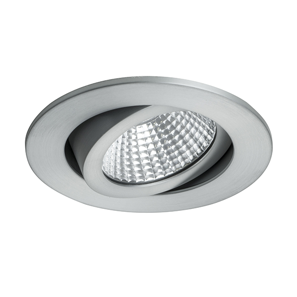 Brumberg 12261253 LED-Einbaustrahler 350 mA 7W 38° 2700K rund schwenkbar alu matt IP20