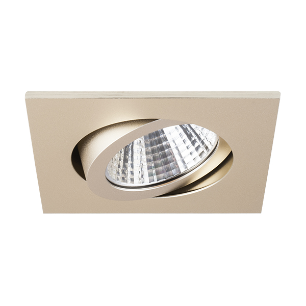Brumberg 12262633 LED-Einbaustrahler 350 mA 7W 38° 2700K quadratisch schwenkbar champagne