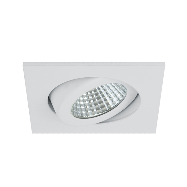 Brumberg 12355253 LED-Einbaustrahler 350 mA 6W 38° 3000K quadratisch schwenkbar alu matt,