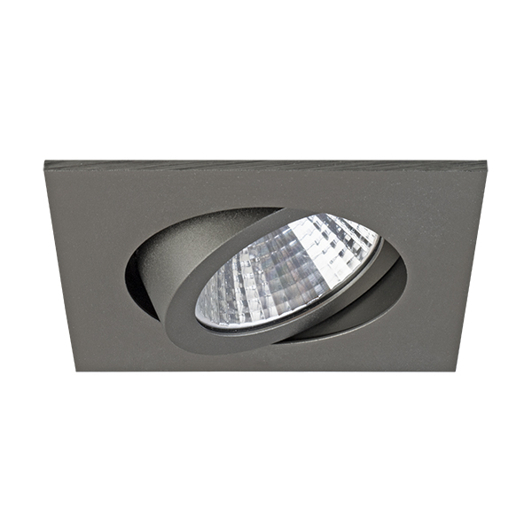 Brumberg 12355643 LED-Einbaustrahler 350 mA 6W 38° 3000K quadratisch schwenkbar titan mat