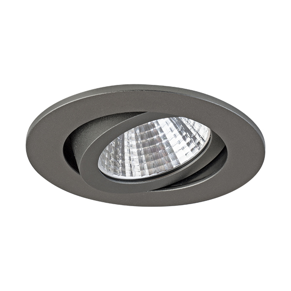 Brumberg 12361643 LED-Einbaustrahler 350 mA 7W 38° 3000K rund schwenkbar titan matt IP20