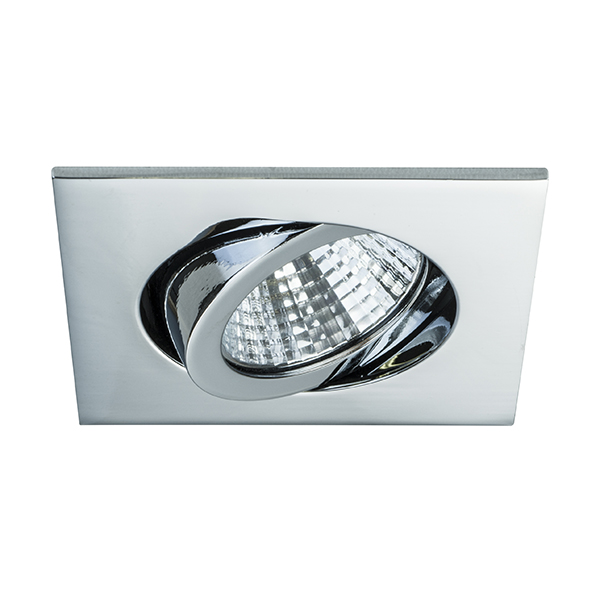 Brumberg 12362023 LED-Einbaustrahler 350 mA 7W 38° 3000K quadratisch schwenkbar chrom IP