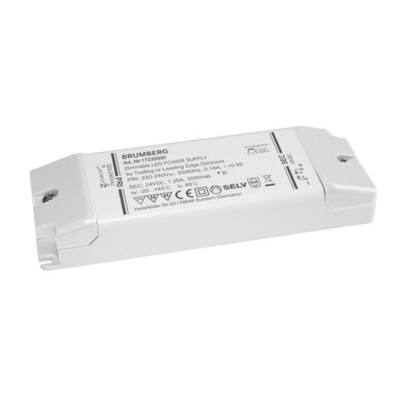 Brumberg 17230000 LED-Netzgerät 5-30W 24V DC IP20 dimmbar Phasenabschnitt nicht für LED- Fl