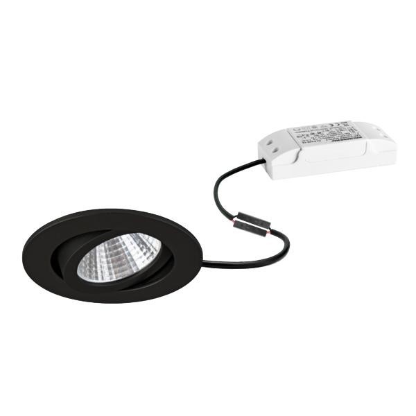 Brumberg 33353083 LED-Einbaustrahler 230V AC 50 Hz 6W 38° 3000K rund schwenkbar schwarz