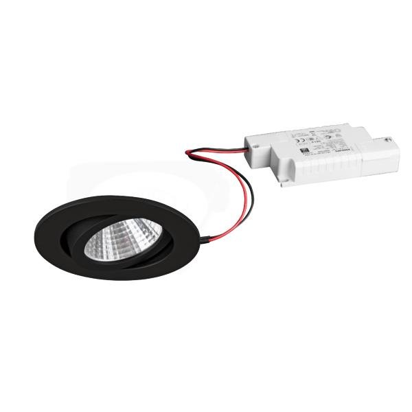 Brumberg 39261083 LED-Einbaustrahler 230V AC 50 Hz 7W 38° 2700K rund schwenkbar schwarz