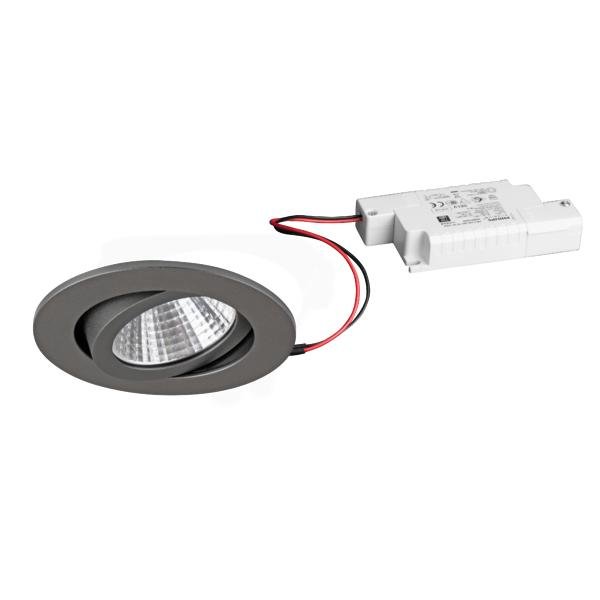 Brumberg 39261643 LED-Einbaustrahler 230V AC 50 Hz 7W 38° 2700K rund schwenkbar titan mit