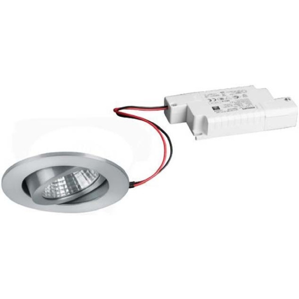 Brumberg 39353253 LED-Einbaustrahler 230V AC 50 Hz 6W 38° 3000K rund schwenkbar alu mat