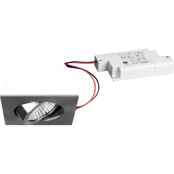 Brumberg 39365153 LED-Einbaustrahler 230V AC 50 Hz 6W 38° 3000K quadratisch schwenkbar,