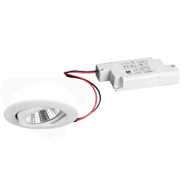 Brumberg 39463073 LED-Einbaustrahler 230V AC 50 Hz 6W 38° 3000K rund schwenkbar weiss,