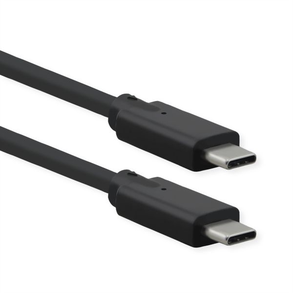 roline 11.02.9071 USB 3.2 Gen 2x2 Kabel Emark C-C Stecker/Stecker 20Gbit/s 100W schwarz 1 Meter