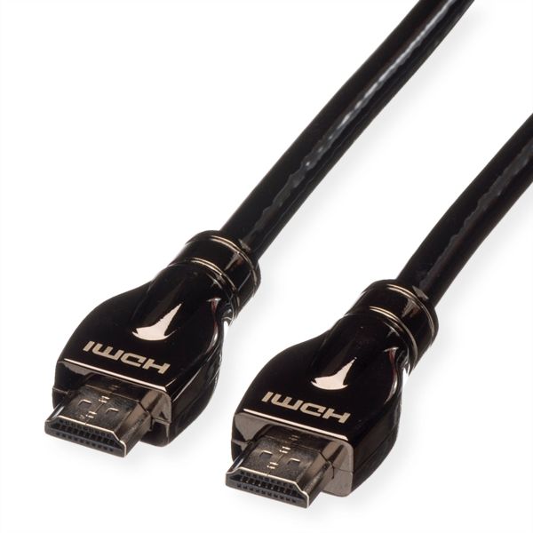 roline 11.04.5685 4K HDMI Ultra HD Kabel mit Ethernet Stecker/Stecker schwarz 10 Meter