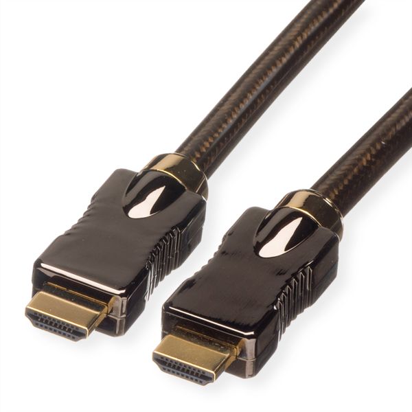 roline 11.04.5688 4K HDMI Ultra HD Kabel mit Ethernet Stecker/Stecker schwarz 1,5 Meter
