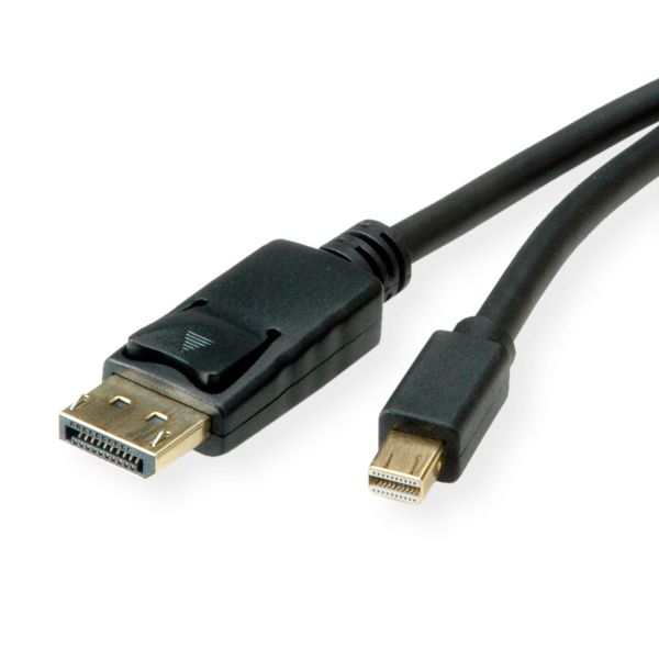 roline 11.04.5815 Mini DisplayPort Kabel v1.4 mDP/DP Stecker/Stecker schwarz 2 Meter
