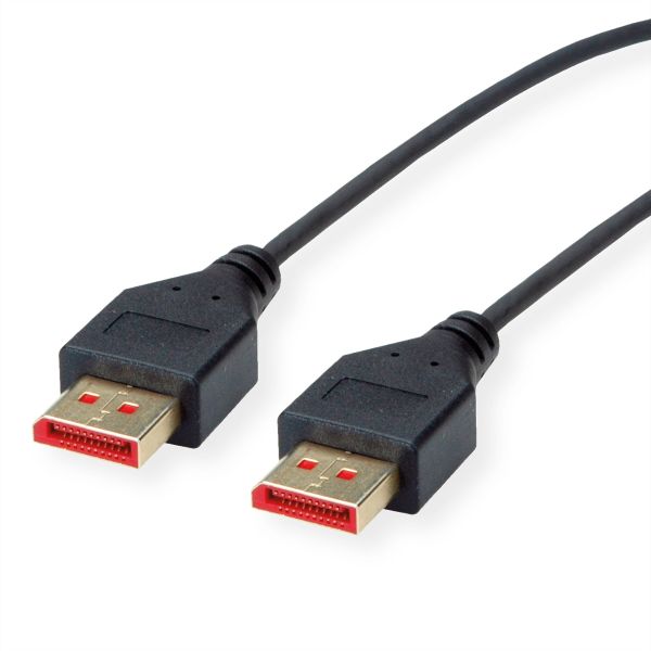 roline 11.04.5961 DisplayPort Kabel v1.4 DP Stecker/Stecker SLIM schwarz 1,5 Meter
