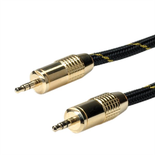 roline 11.09.4289 GOLD 3,5mm Audio-Verbindungskabel Stecker/Stecker 10 Meter